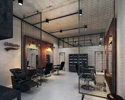 Industrial Bisnis barbershop interior